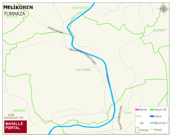 MELİKÖREN Mahallesi Haritası | Detaylı Köy ve Mahalle Görünümü