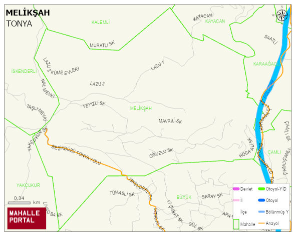 MELİKŞAH Mahallesi Haritası | Yükselti ve Doğa Özellikleri