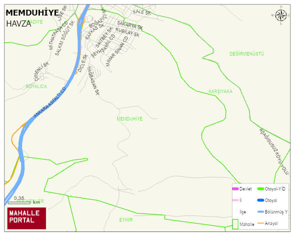 MEMDUHİYE Mahallesi Haritası | İnteraktif Köy ve Mahalle Sınırları