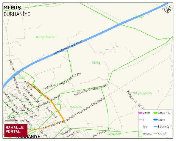 MEMİŞ Mahallesi Haritası | Detaylı Köy ve Mahalle Görünümü