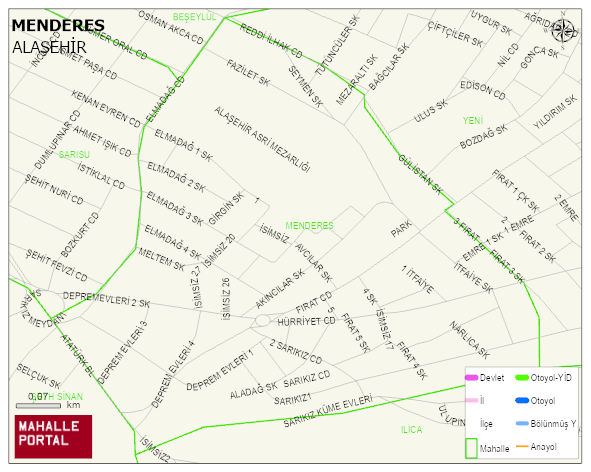 MENDERES Mahallesi Haritası | Sayısal Bölge Görünümü