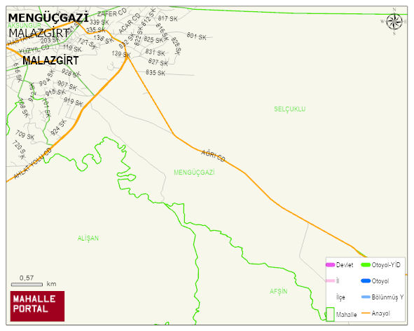 MENGÜÇGAZİ Mahallesi Haritası | Mahalle ve Köy Sınırı