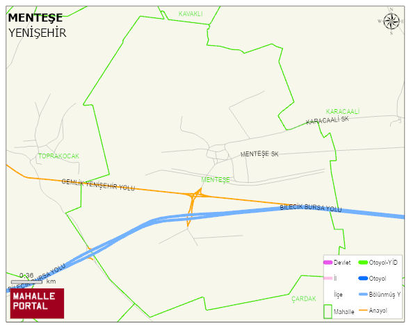 MENTEŞE Mahallesi Haritası | Mahalle Sokak Haritası