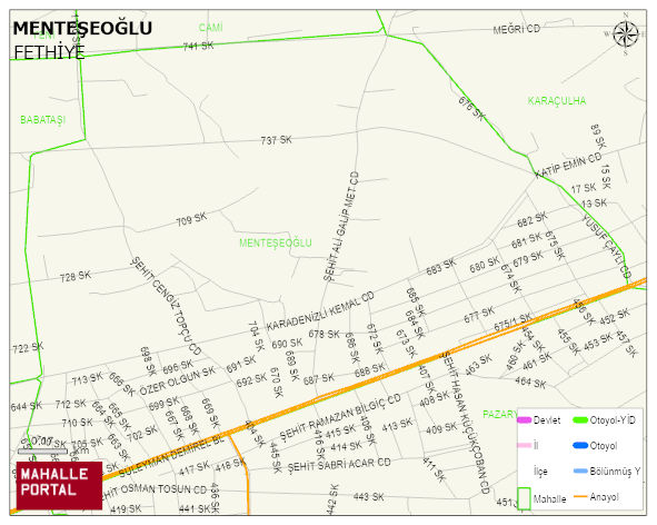 MENTEŞEOĞLU Mahallesi Haritası | Mahalle Sokak Haritası