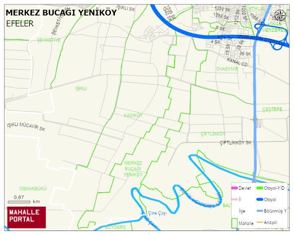 MERKEZ BUCAĞI YENİKÖY Mahallesi Haritası | Coğrafi Yapı ve Detaylı Haritası