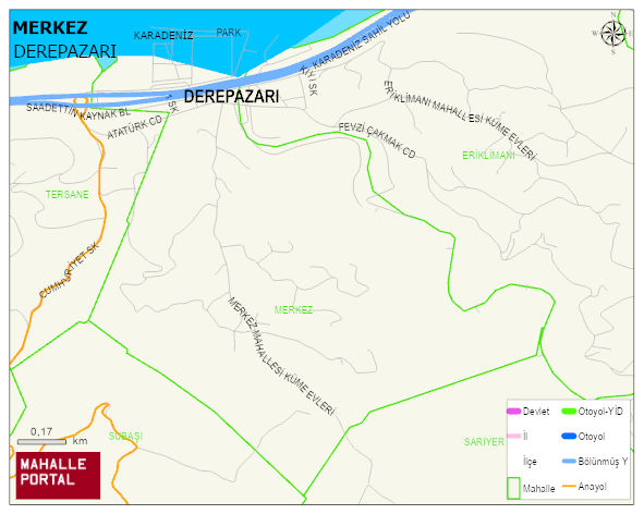 MERKEZ Mahallesi Haritası | Mahalle ve Köy Sınırı