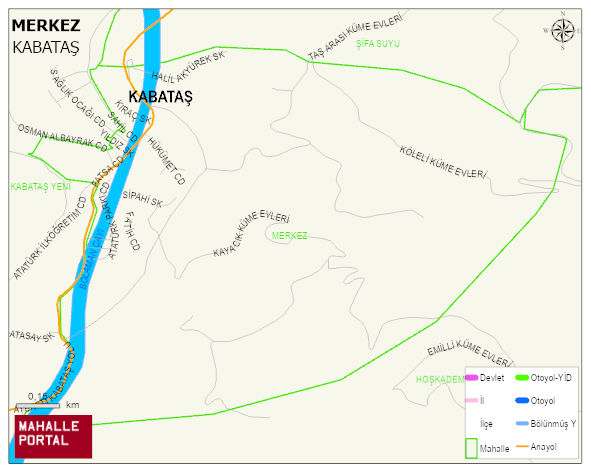 MERKEZ Mahallesi Haritası | İnteraktif Köy ve Mahalle Sınırları