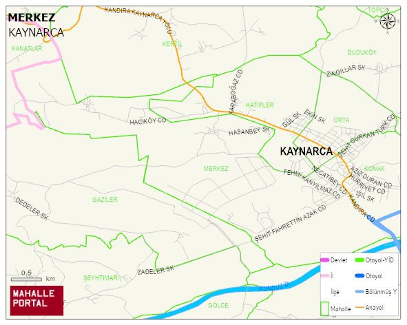 MERKEZ Mahallesi Haritası | Mahalle ve Köy Sınırı
