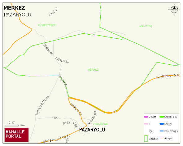 MERKEZ Mahallesi Haritası | Yükselti ve Doğa Özellikleri