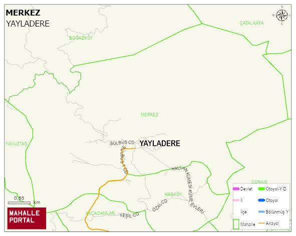 MERKEZ Mahallesi Haritası | Dağlar, Ovalar ve Akarsu Bilgileri