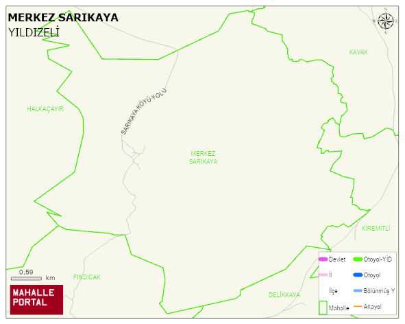 MERKEZ SARIKAYA Köyü Haritası | Yükselti ve Doğa Özellikleri