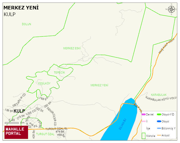 MERKEZ YENİ Mahallesi Haritası | Sayısal Bölge Görünümü