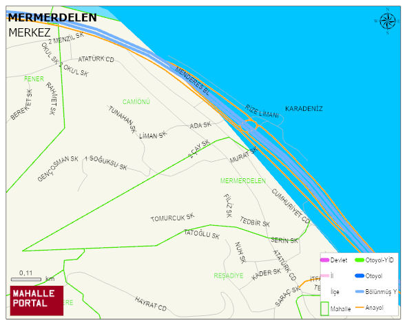 MERMERDELEN Mahallesi Haritası | Mahalle Sokak Haritası