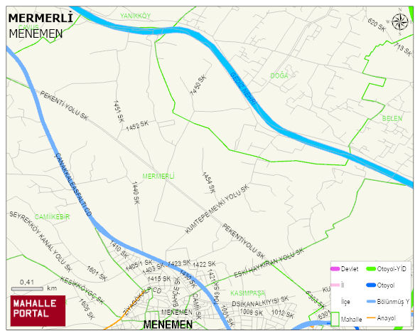 MERMERLİ Mahallesi Haritası | Güncel Mahalle ve Köy Haritası