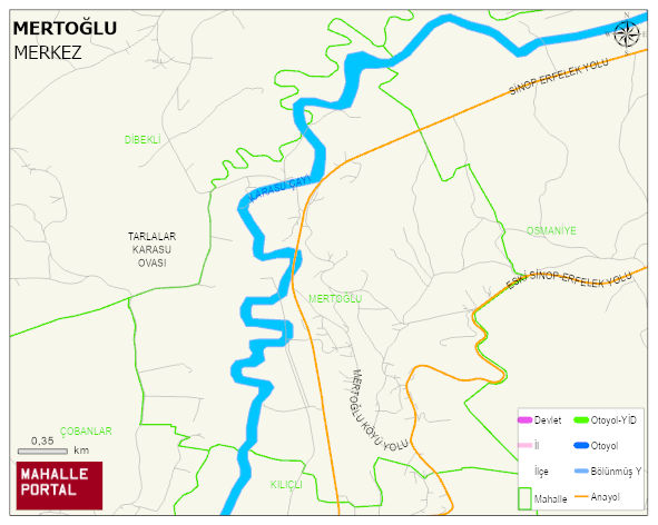 MERTOĞLU Köyü Haritası | Detaylı Köy ve Mahalle Görünümü