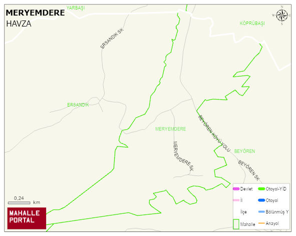 MERYEMDERE Mahallesi Haritası | Sayısal Bölge Görünümü