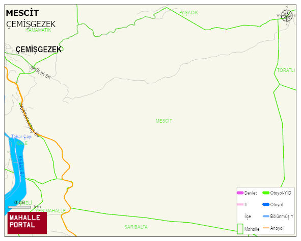 MESCİT Mahallesi Haritası | Mahalle ve Köy Sınırı