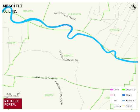 MESCİTLİ Mahallesi Haritası | Yükselti ve Doğa Özellikleri