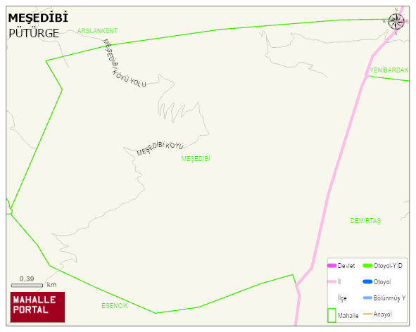MEŞEDİBİ Mahallesi Haritası | İnteraktif Köy ve Mahalle Sınırları
