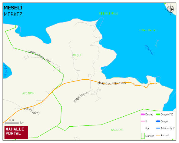 MEŞELİ Köyü Haritası | Yükselti ve Doğa Özellikleri