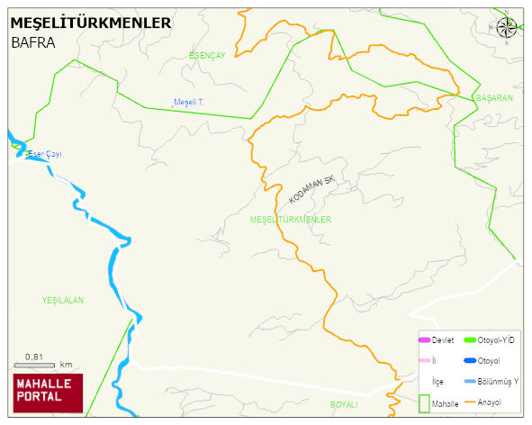 MEŞELİTÜRKMENLER Mahallesi Haritası | Yükselti ve Doğa Özellikleri