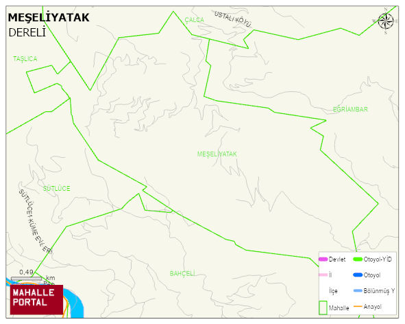 MEŞELİYATAK Köyü Haritası | Sayısal Bölge Görünümü
