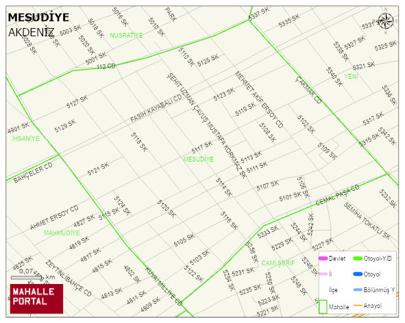 MESUDİYE Mahallesi Haritası | Sayısal Bölge Görünümü