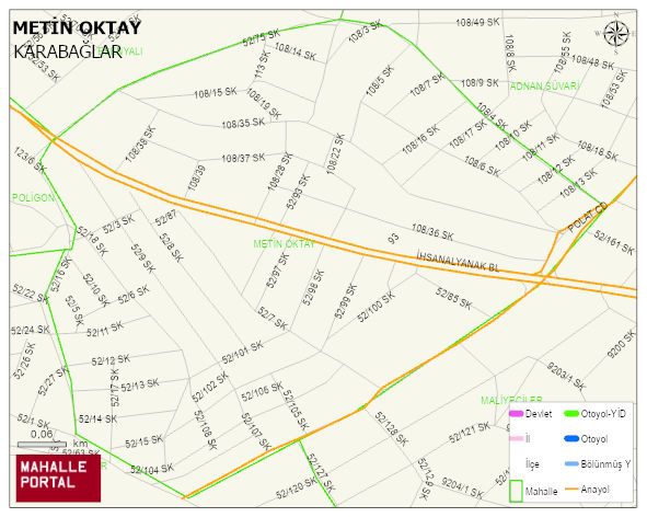 METİN OKTAY Mahallesi Haritası | Coğrafi Yapı ve Detaylı Haritası