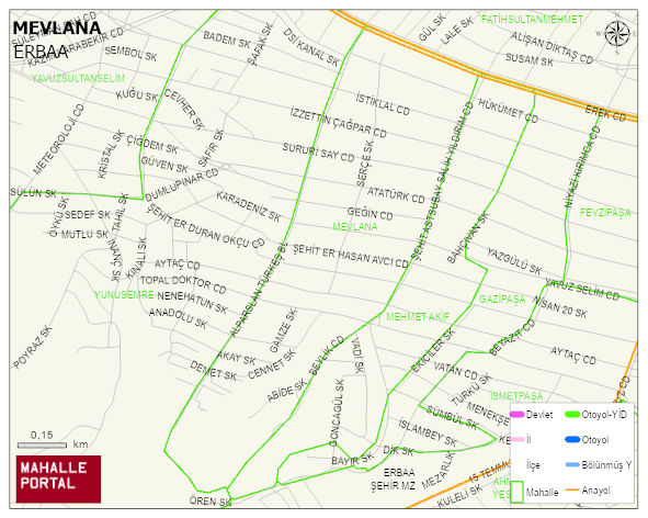 MEVLANA Mahallesi Haritası | İnteraktif Köy ve Mahalle Sınırları