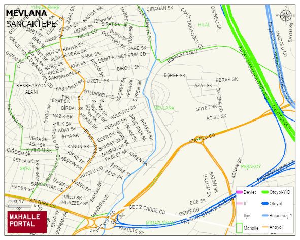 MEVLANA Mahallesi Haritası | İnteraktif Köy ve Mahalle Sınırları