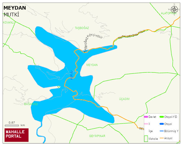 MEYDAN Köyü Haritası | Dağlar, Ovalar ve Akarsu Bilgileri