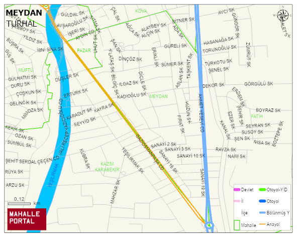 MEYDAN Mahallesi Haritası | İnteraktif Köy ve Mahalle Sınırları