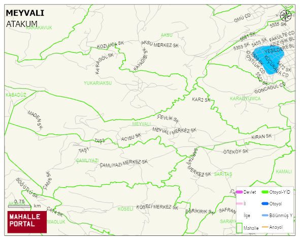MEYVALI Mahallesi Haritası | İnteraktif Köy ve Mahalle Sınırları