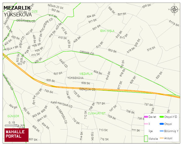 MEZARLIK Mahallesi Haritası | Detaylı Köy ve Mahalle Görünümü