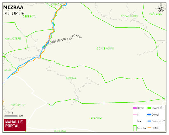 MEZRAA Köyü Haritası | Mahalle ve Köy Sınırı