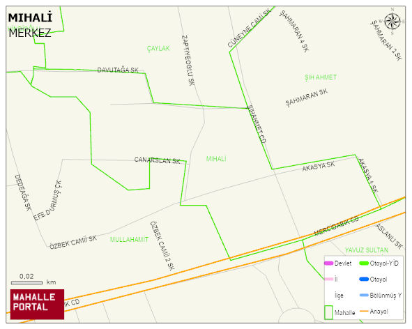 MIHALİ Mahallesi Haritası | Dağlar, Ovalar ve Akarsu Bilgileri
