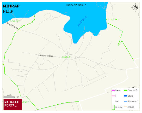 MİHRAP Mahallesi Haritası | Mahalle ve Köy Sınırı