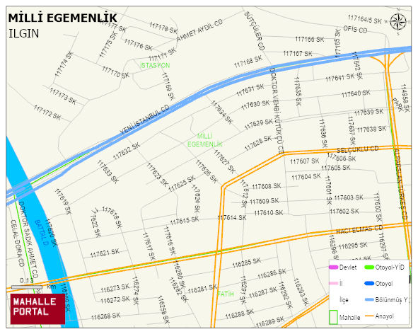 MİLLİ EGEMENLİK Mahallesi Haritası | Mahalle ve Köy Sınırı