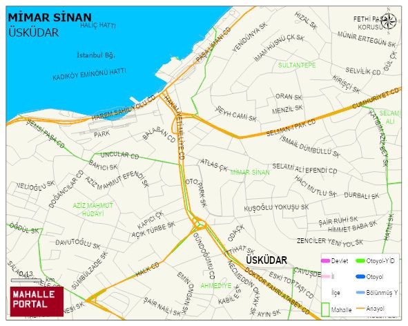 MİMAR SİNAN Mahallesi Haritası | Sayısal Bölge Görünümü