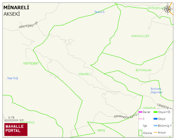 MİNARELİ Mahallesi Haritası | Mahalle Sokak Haritası