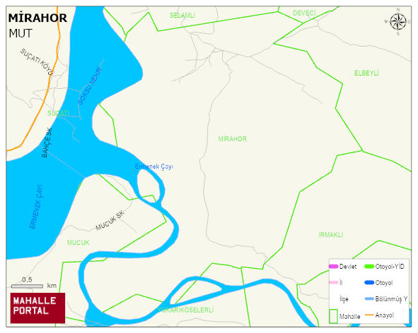 MİRAHOR Mahallesi Haritası | Mahalle ve Köy Sınırı