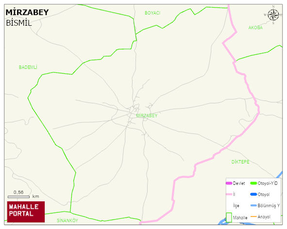 MİRZABEY Mahallesi Haritası | Yükselti ve Doğa Özellikleri