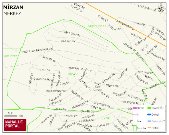MİRZAN Mahallesi Haritası | İnteraktif Köy ve Mahalle Sınırları