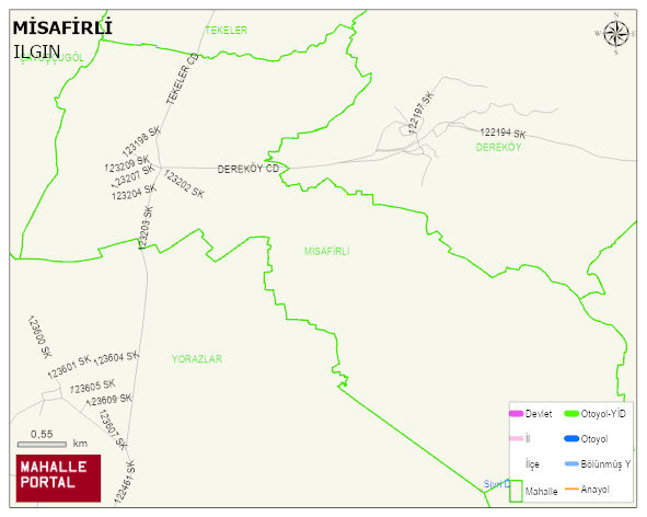 MİSAFİRLİ Mahallesi Haritası | Güncel Mahalle ve Köy Haritası