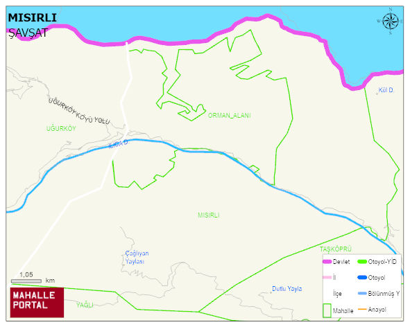 MISIRLI Köyü Haritası | Mahalle ve Köy Sınırı