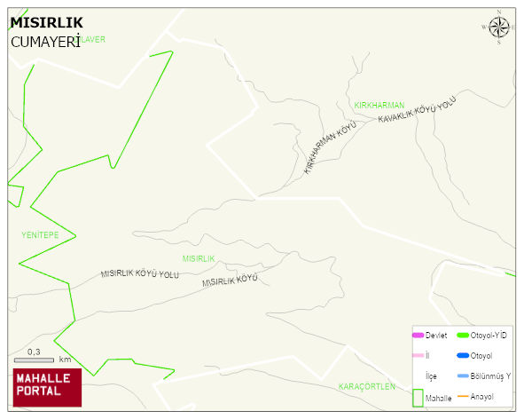 MISIRLIK Köyü Haritası | Güncel Mahalle ve Köy Haritası