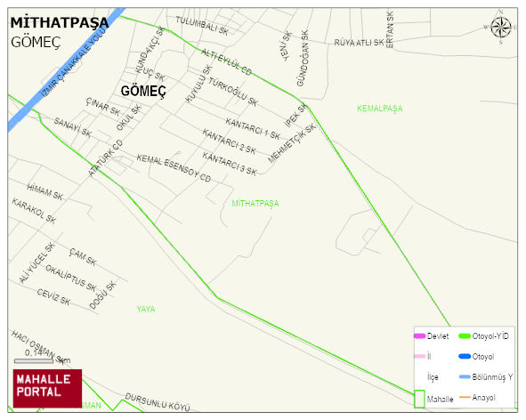 MİTHATPAŞA Mahallesi Haritası | İnteraktif Köy ve Mahalle Sınırları