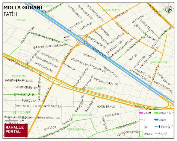 MOLLA GÜRANİ Mahallesi Haritası | Uydu Görüntüsü ve Harita Detayları
