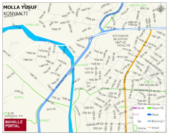 MOLLA YUSUF Mahallesi Haritası | Mahalle ve Köy Sınırı