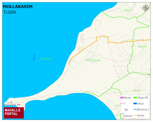 MOLLAKASIM Mahallesi Haritası | Yükselti ve Doğa Özellikleri